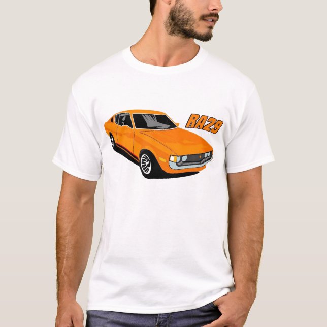 T-shirt Orange Toyota Celica RA29 (Devant)
