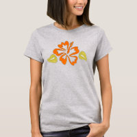 Orange Tropical Hawaiian Hibiscus Flower Blossom