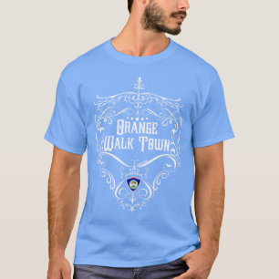 T-shirt Orange Walk Town Design Vintage 1