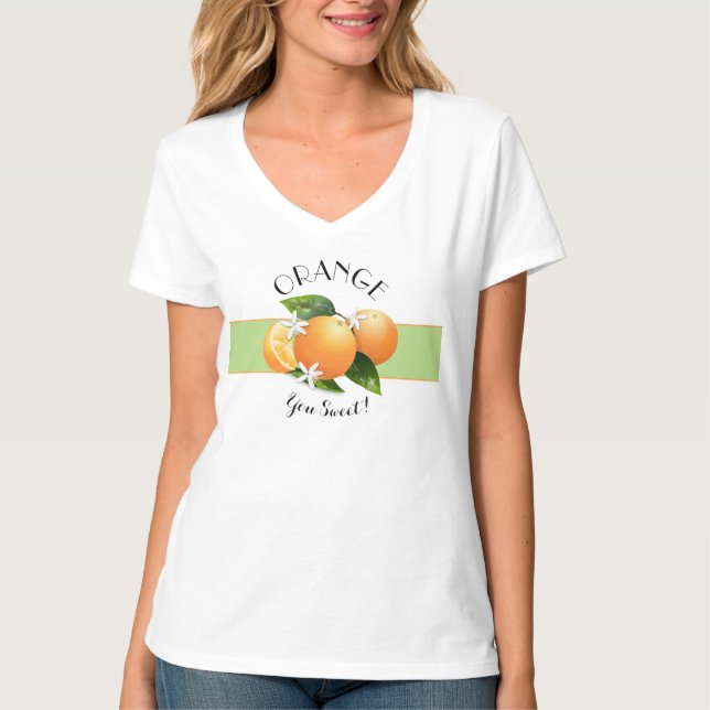 T-shirt Oranges Fleurs d'agrumes (Devant)