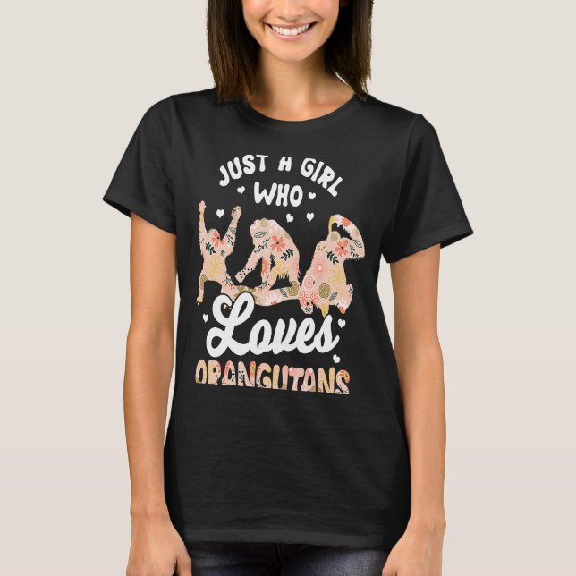 T-shirt Orangoutan Dit Pour Les Filles Ape (Devant)