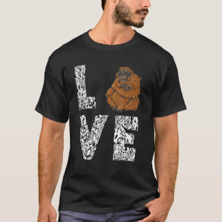 T-shirt Orangutan Baby Apes Amour animal autochtone Leopar