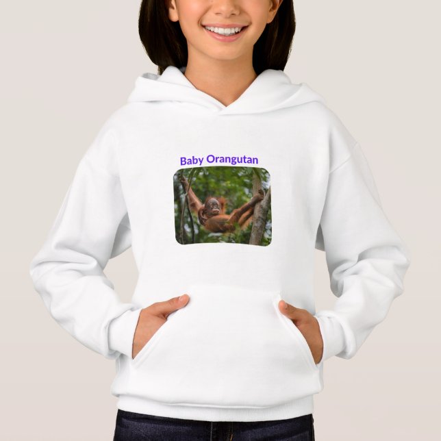 T-shirt Orangutan bébé adorable - Jungl minimalist (Devant)