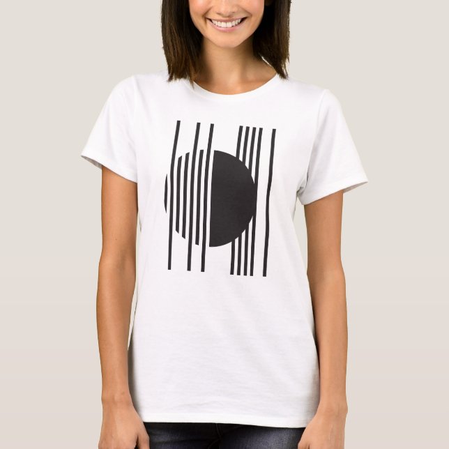 T-shirt Orbite rayée géométrique (Devant)
