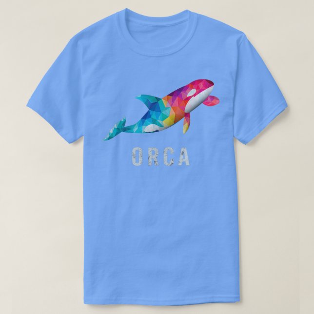 T-shirt Orca Amateurs de baleines tueuses Distresse Polygo (Design devant)