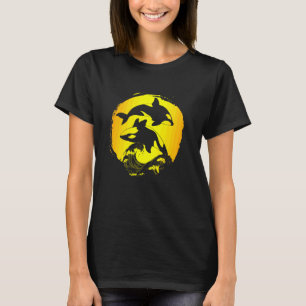T-shirt Orca Animal Animal Marin Vagues Orque Long