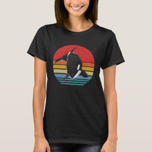 T-shirt Orca Baleine Retro Animaux Vintages Pour Étudiants