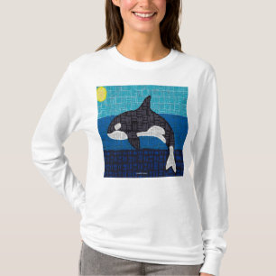 T-shirt Orca (blanc) - Chemise à manches longues pour femm