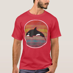 T-shirt Orca Famille Vintage Retro Art, Famille de tueuses