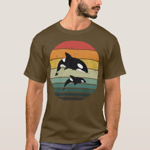 T-shirt Orca Famille Vintage Retro Art, Famille de tueuses