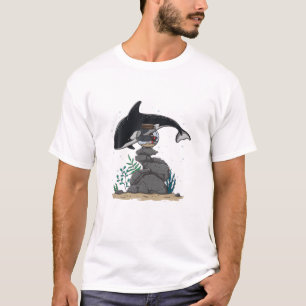T-shirt Orca Free Save the Whales Critique sociale Ocean P
