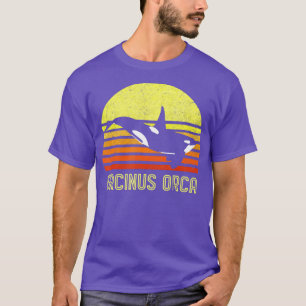 T-shirt Orca Killer Whale Dolphin Marine Science Retro
