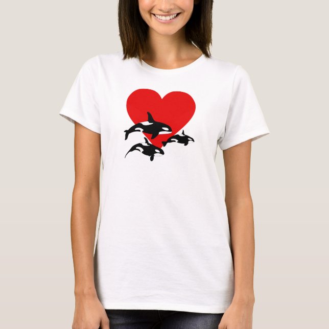 T-shirt Orca Killer Whale Lover Graphic Print (Devant)