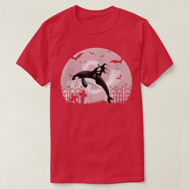 T-shirt Orca Killer Whale Moonlight Funny Halloween Costum (Design devant)
