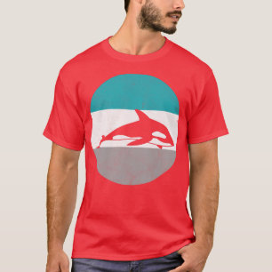 T-shirt Orca Killer Whale Retro Cadeau Pour Hommes Femmes