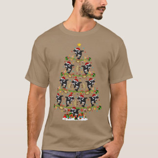 T-shirt Orca Lover Xmas Éclairage Père Noël Orca Christmas