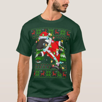 T-shirt Orca Poisson Xmas Arbre Correspondant Père Noël Or