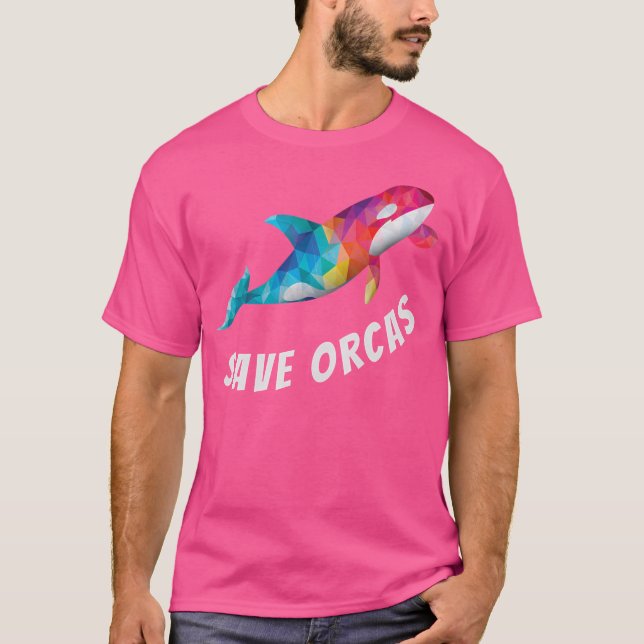 T-shirt Orca Save Orcas Killer Whale Summer Beach Ocean Di (Devant)