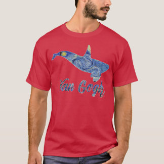 T-shirt Orca Van Gogh Starry Night Art Van Gogh Peinture W