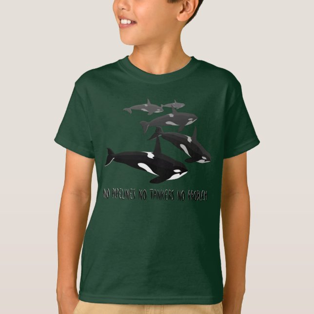 T-shirt Orca Whale pour enfants Orca Whale T-Shirt (Devant)