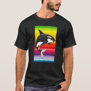 T-shirt Orca Whale Vintage 80s Retro