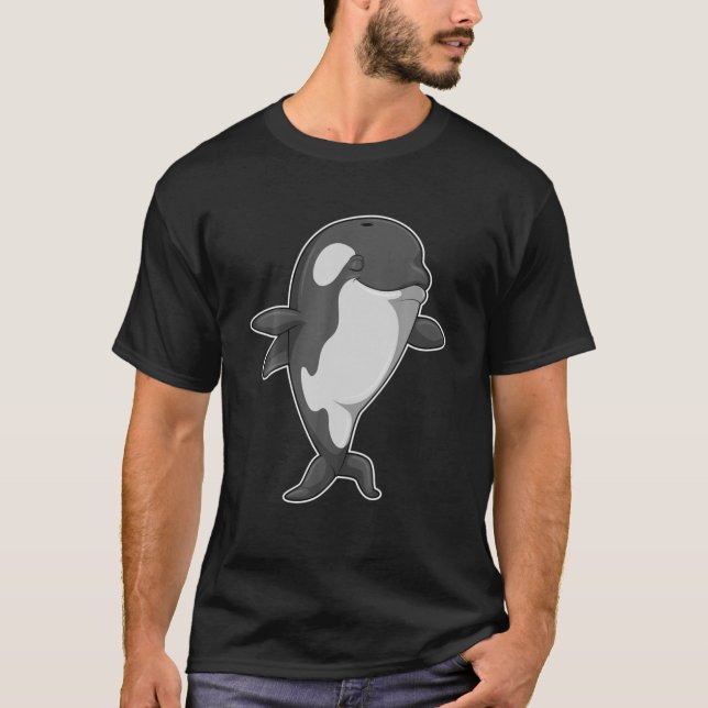 T-shirt Orca Yoga Stretching Exercise Fitness (Devant)