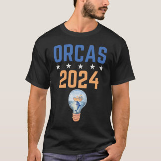 T-shirt Orcas 2024 Sinking Boat Funny Orca Politics Elsele