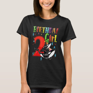 T-shirt Orcas 2e anniversaire fille Orca tueur baleine en 