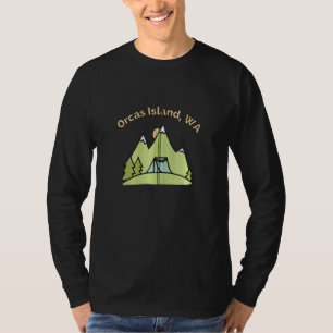 T-shirt Orcas Island Wa Mountains Randonnée Escalade Campi
