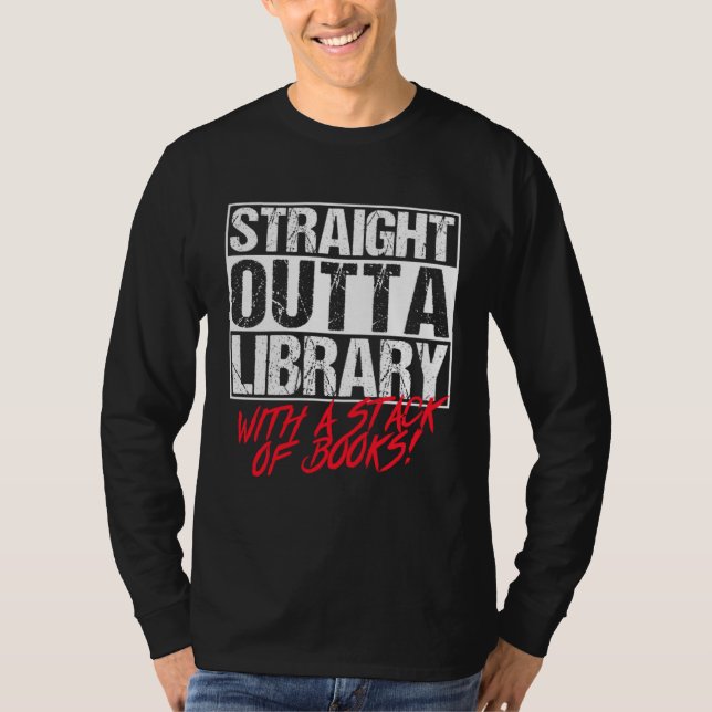 T-shirt Orcas Straight Outta Library Book (Devant)
