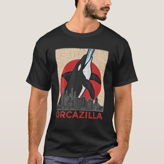 T-shirt Orcazilla - Funny Killer Whale Orca (Devant)