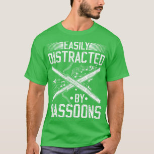 T-shirt Orchestre Du Lecteur Bassoon Facilement Distrait P