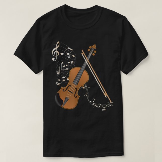 T-shirt Orchestre Joueur violon Cadeau Instrument de musiq (Design devant)