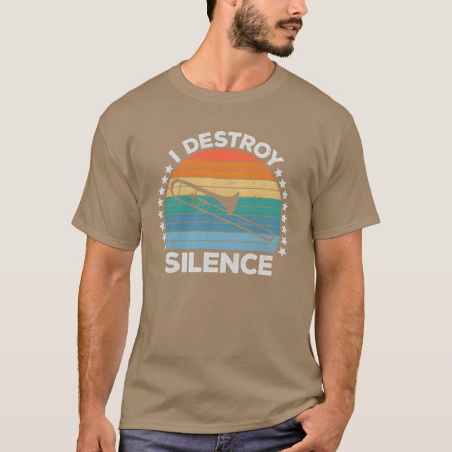 T-shirt Orchestre Marchant Destroy Silence Marching Bandro (Devant)