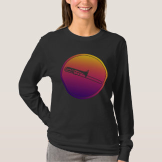 T-shirt Orchestre Synthwave Instrument Rétroonde Trombone 
