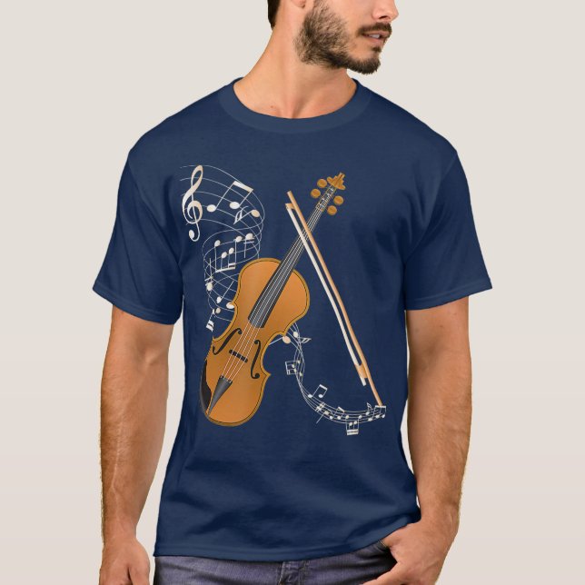 T-shirt Orchestre Violon Joueur Cadeau Instrument de musiq (Devant)
