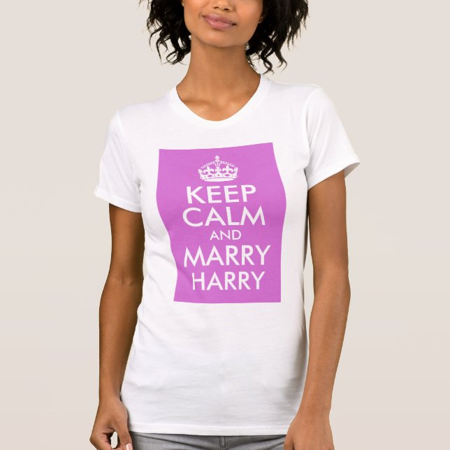 T-shirt Orchid Garder le calme et épouser Harry (Devant)