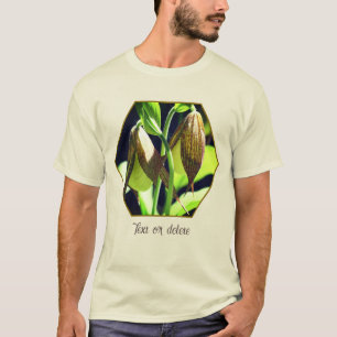 T-shirt Orchidée blanche Lady Slipper Fleur personnalisée