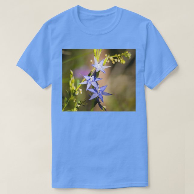 T-shirt Orchidée bleu soleil (Design devant)