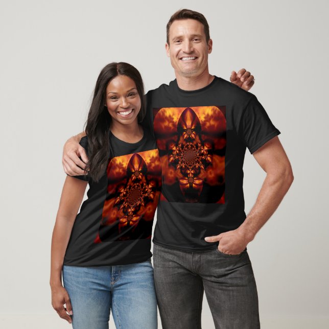 T-shirt Orchidée de feu 1 Graphique floral bohème (Unisexe)