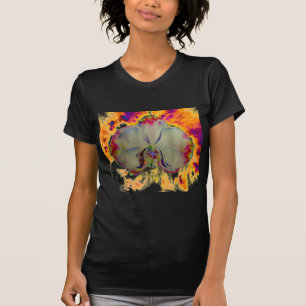 T-shirt Orchidée de feu, abstraite aquarelle vive florale