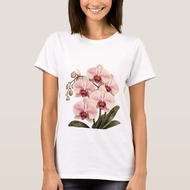 t-shirt orchidée en fleurs (Devant)