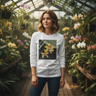 T-shirt Orchidée jaune Fleur tropicale Botanique