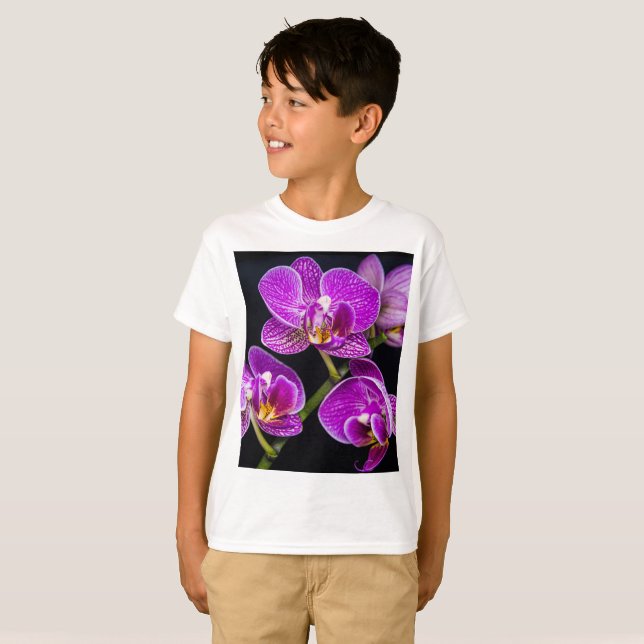 T-shirt Orchidée violette (Devant entier)