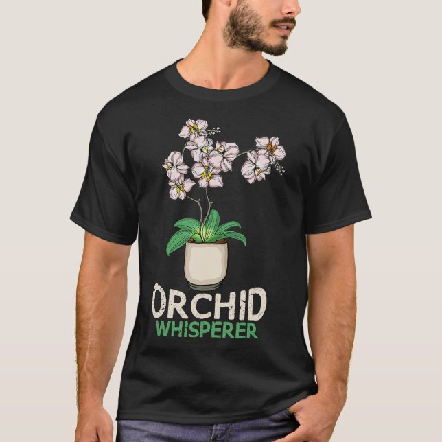 T-shirt Orchidée Whisperer Plante Lover femmes orchidée fl (Devant)