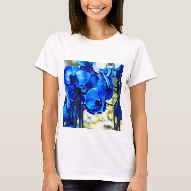 T-shirt Orchidées bleues (Devant)