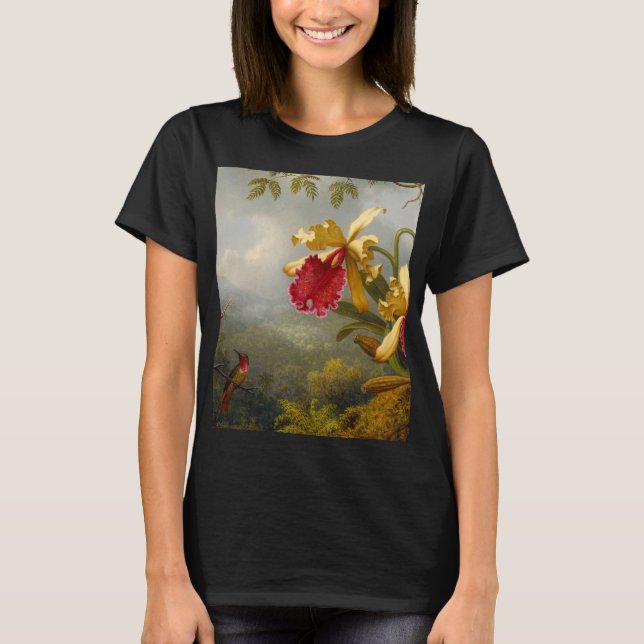 T-shirt Orchidées et colibri Heade (Devant)