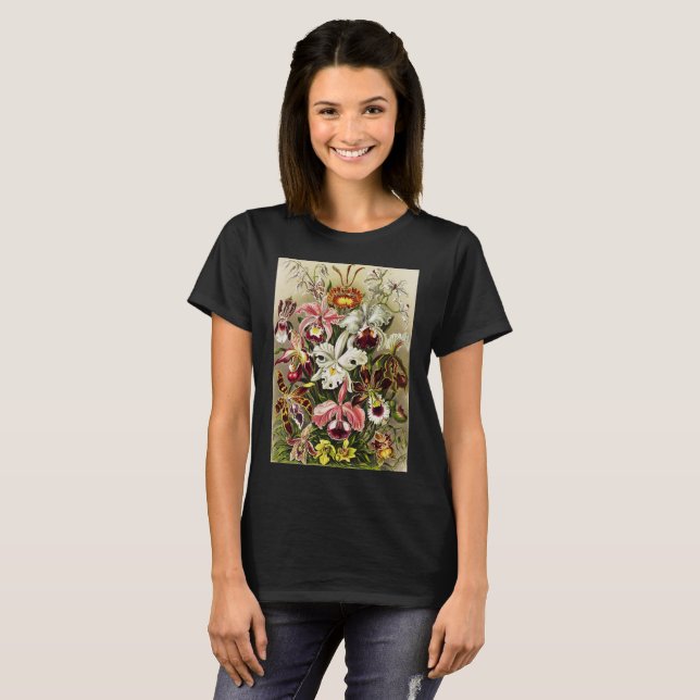 T-shirt Orchidées, Orchidée Denusblumen Ernst Haeckel (Devant entier)