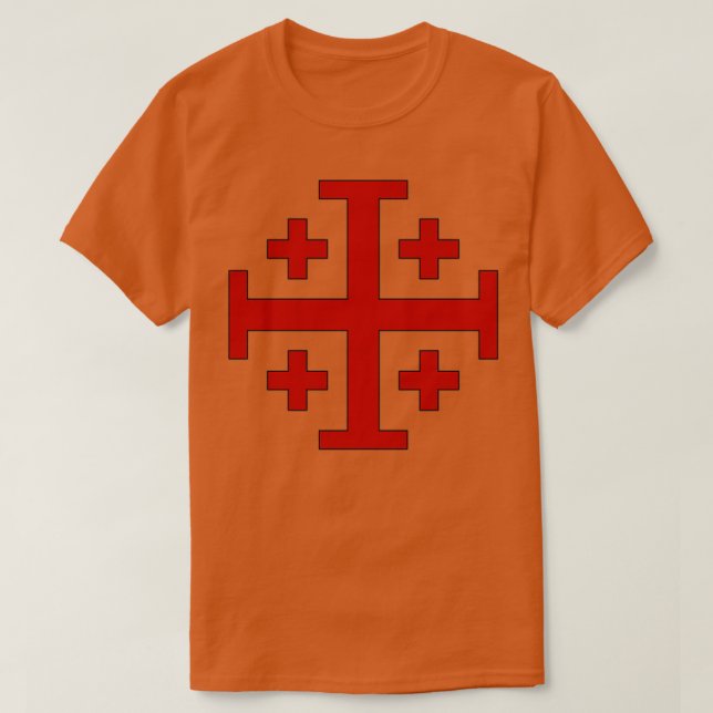 T-shirt Order of the Holy Sepulchre Fivefold Cross (Design devant)