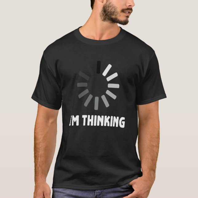 T-shirt Ordinateur de jeu Nerd Geek Chargement Je réfléchi (Devant)